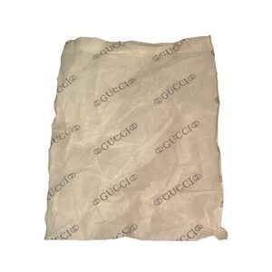 Gucci Dust Bag White Logo Drawstring Pouch 11x13 Authentic Storage Protector